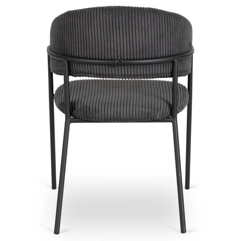 Krzesło TINKA Czarne Sztruksowe