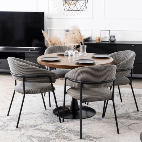 Krzesło TINKA Szare Sztruksowe