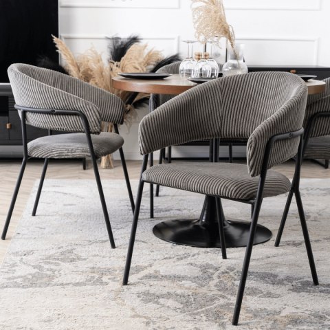Krzesło TINKA Szare Sztruksowe