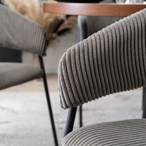 Krzesło TINKA Szare Sztruksowe