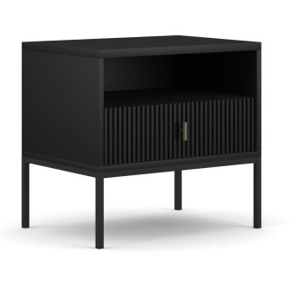 Szafka Nocna MARCOS Ryflowana Czarna