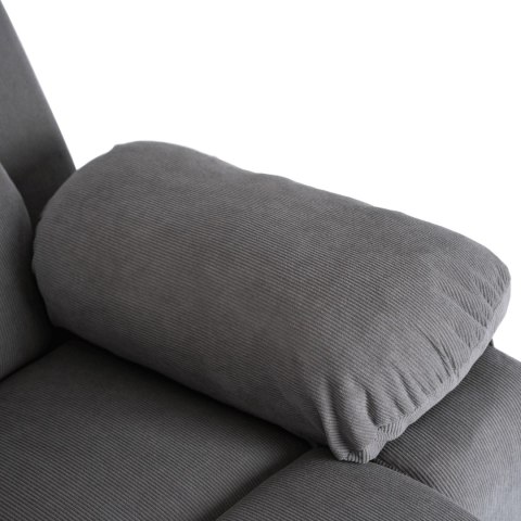 Fotel Masujący Elektrycznie Rozkładany FENIX z Funkcją Wstawania Szary