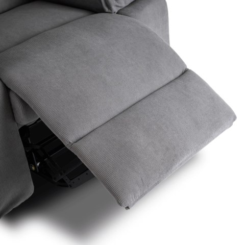 Fotel Masujący Elektrycznie Rozkładany FENIX z Funkcją Wstawania Szary