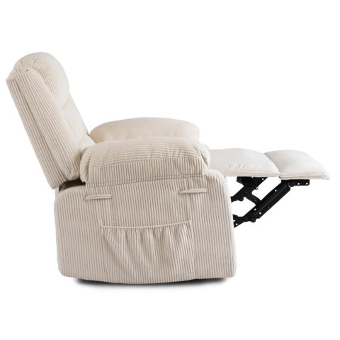 Fotel Rozkładany ARTURO Beżowy Sztruksowy
