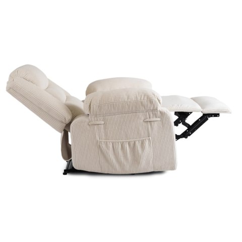 Fotel Rozkładany ARTURO Beżowy Sztruksowy