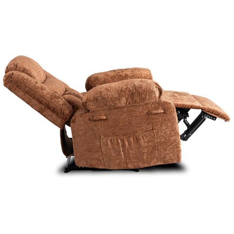 Fotel Rozkładany ARTURO Rudy Welurowy