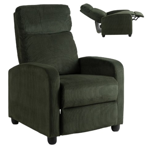 Fotel Rozkładany DANNY Zielony Sztruksowy