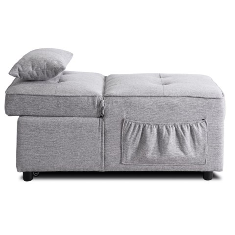 Fotel Rozkładany IBERIS 67 cm do Spania Szary