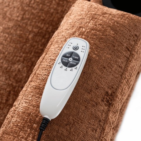 Fotel Rozkładany Masujący BOX Brązowy Welurowy