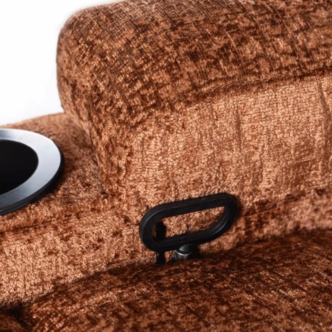 Fotel Rozkładany Masujący BOX Brązowy Welurowy