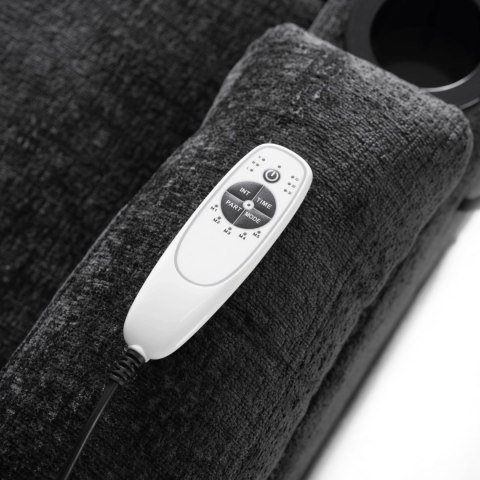 Fotel Rozkładany Masujący BOX Czarny Welurowy