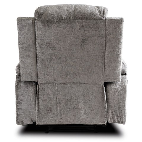 Fotel Rozkładany Masujący BOX Szary Welurowy