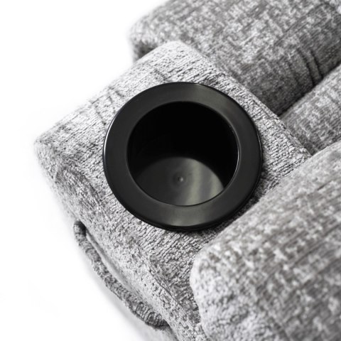 Fotel Rozkładany Masujący BOX Szary Welurowy