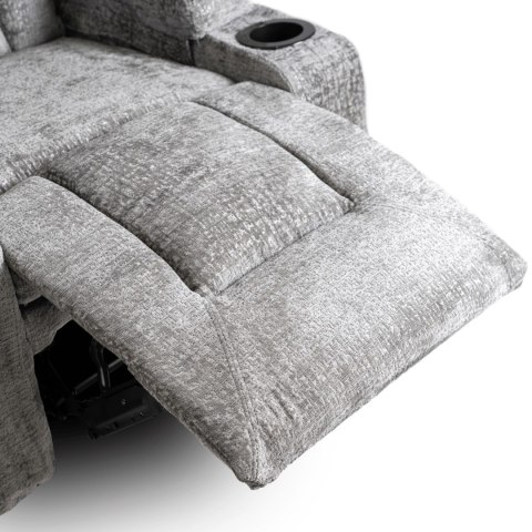 Fotel Rozkładany Masujący BOX Szary Welurowy