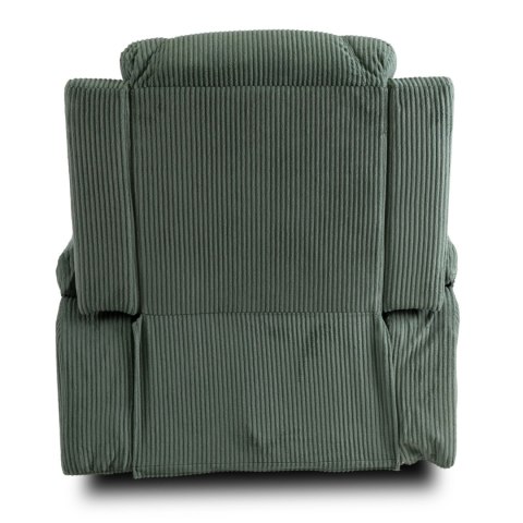 Fotel Rozkładany Masujący BOX Zielony Sztruksowy