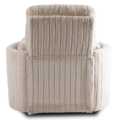 Fotel Rozkładany RAUL Beżowy Tkanina Pluszowa