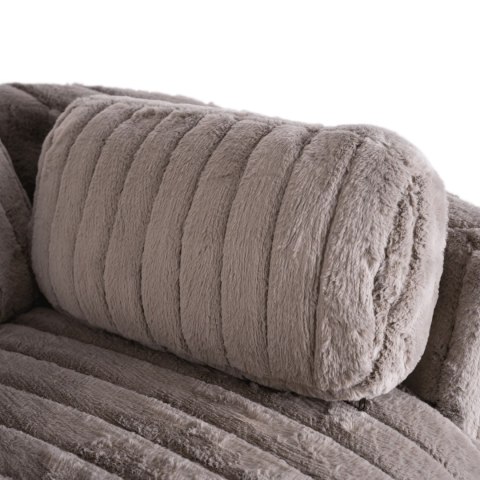 Fotel Rozkładany z Podnóżkiem RAUL Szary Nowoczesny