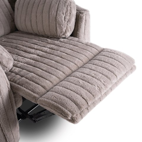 Fotel Rozkładany z Podnóżkiem RAUL Szary Nowoczesny