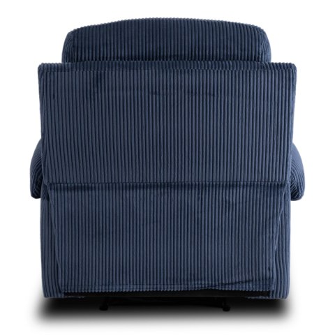 Fotel Rozkładany z Podnóżkiem TORRES Granatowy Sztruksowy Nowoczesny