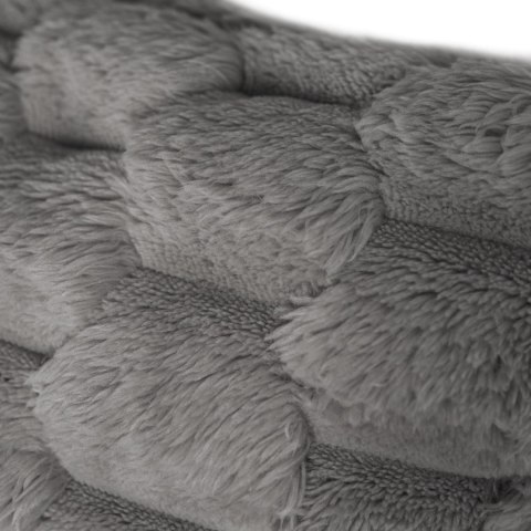 Fotel Wypoczynkowy Sofa KOBEL Szary Pluszowy Nowoczesny