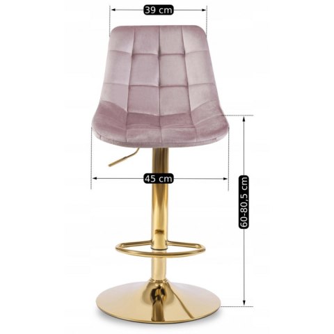 Hoker ARCOS Różowy Welurowy