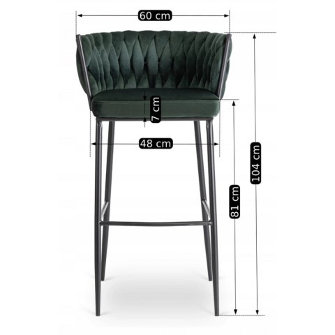 Hoker FLORES Zielony Welurowy