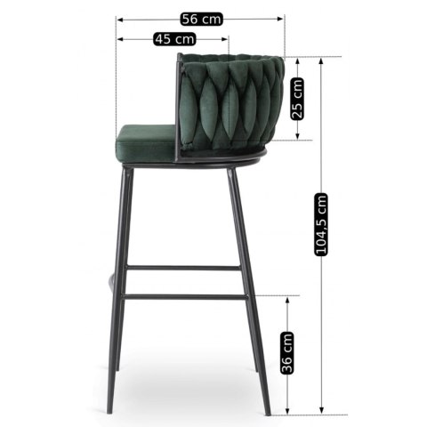 Hoker FLORES Zielony Welurowy