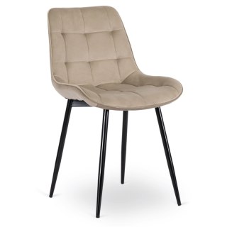 Krzesło CHRIS Beżowe Welurowe