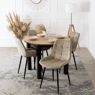 Krzesło CHRIS Beżowe Welurowe