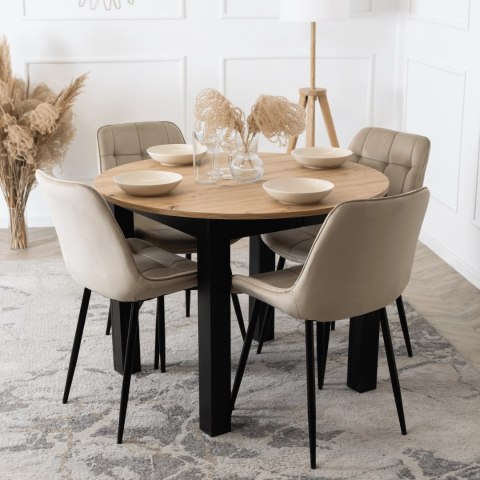 Krzesło CHRIS Beżowe Welurowe