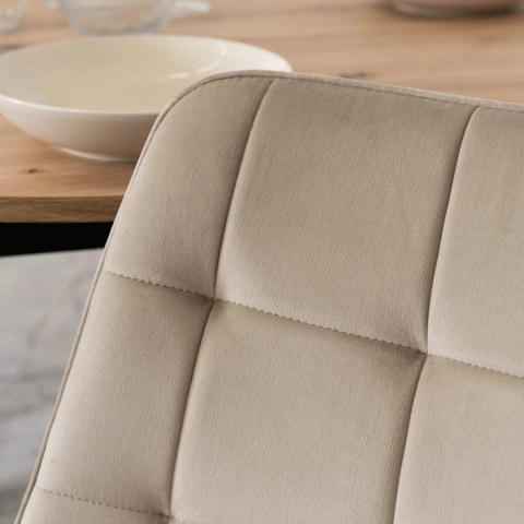 Krzesło CHRIS Beżowe Welurowe