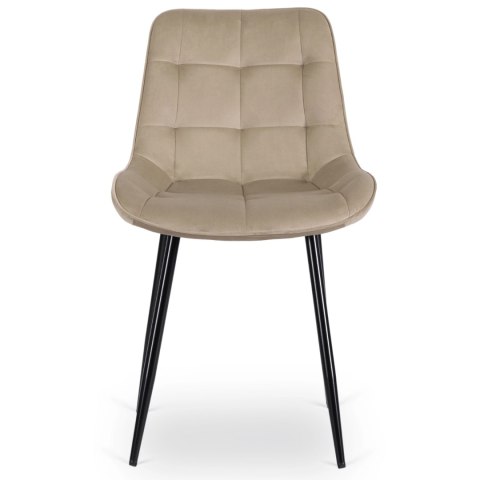 Krzesło CHRIS Beżowe Welurowe