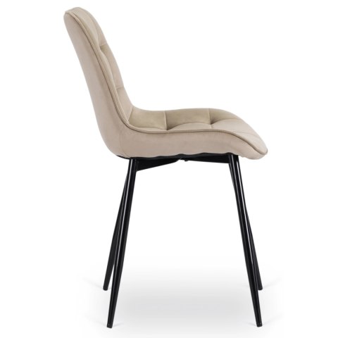 Krzesło CHRIS Beżowe Welurowe