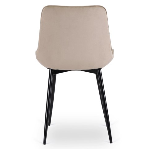 Krzesło CHRIS Beżowe Welurowe