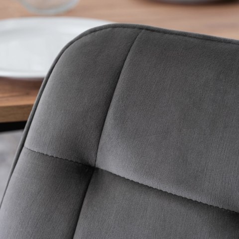 Krzesło CHRIS Szare Welurowe