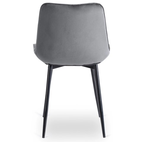 Krzesło CHRIS Szare Welurowe