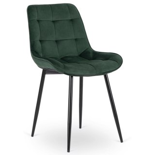 Krzesło CHRIS Zielone Welurowe