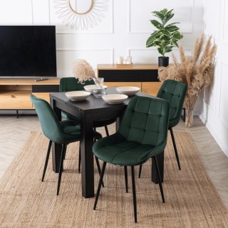 Krzesło CHRIS Zielone Welurowe