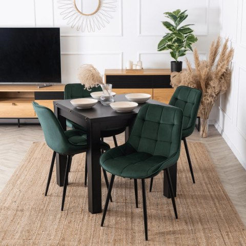 Krzesło CHRIS Zielone Welurowe