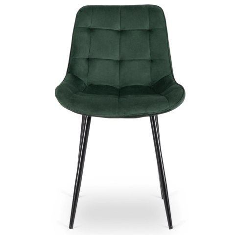 Krzesło CHRIS Zielone Welurowe