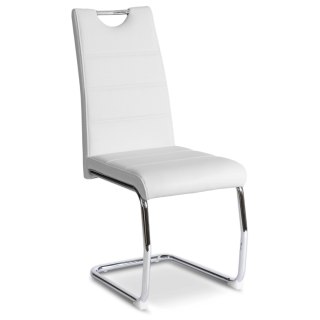 Krzesło LOPEZ Białe Ekoskóra
