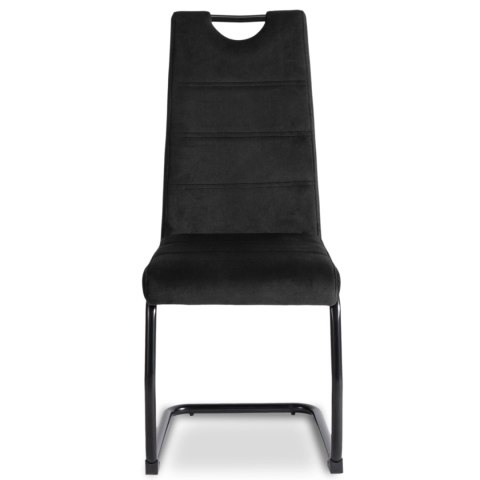 Krzesło LOPEZ Czarne Welurowe