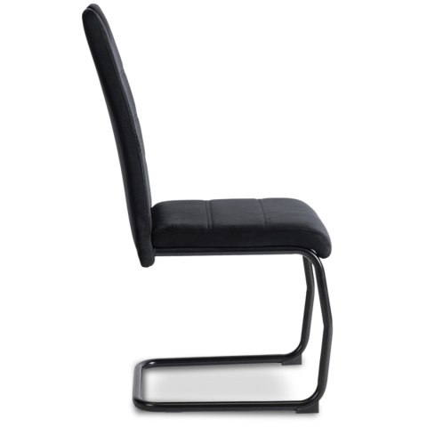 Krzesło LOPEZ Czarne Welurowe