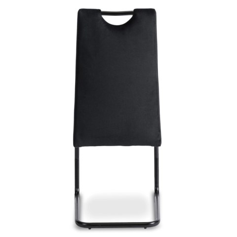 Krzesło LOPEZ Czarne Welurowe