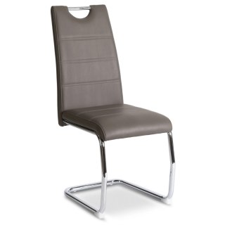 Krzesło LOPEZ Szare Ekoskóra