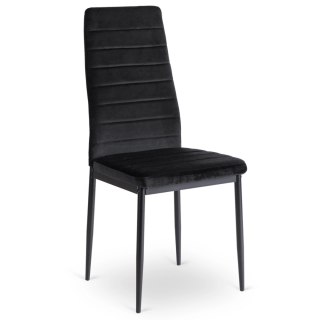 Krzesło NARIS Czarne Welurowe