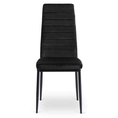 Krzesło NARIS Czarne Welurowe
