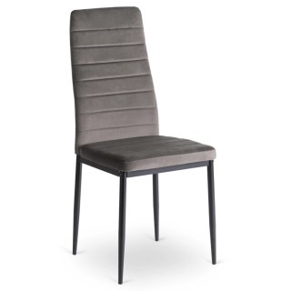 Krzesło NARIS Szare Welurowe