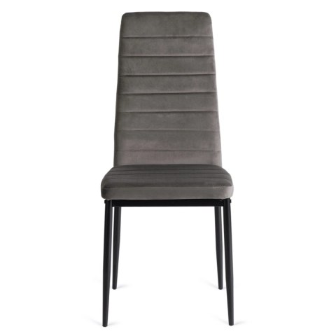 Krzesło NARIS Szare Welurowe