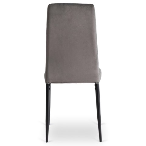 Krzesło NARIS Szare Welurowe